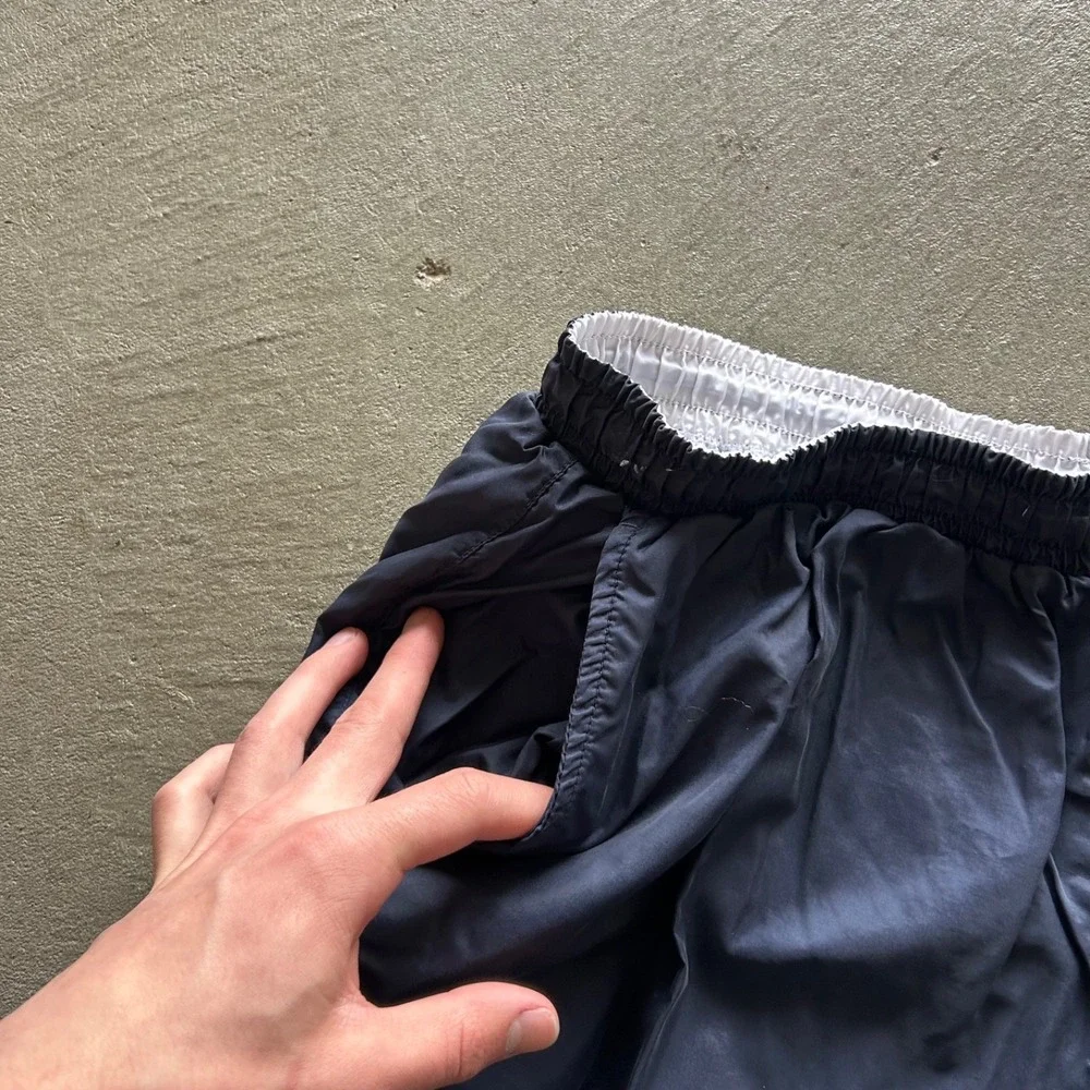 Vintage 90s Nike Swim Trunks Size XXL‎ Navy Blue Bathing Suit Swim Shorts Logo